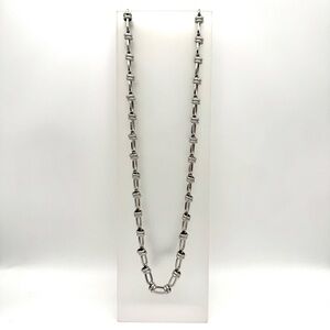LOFT Long Silver Link Chain Necklace